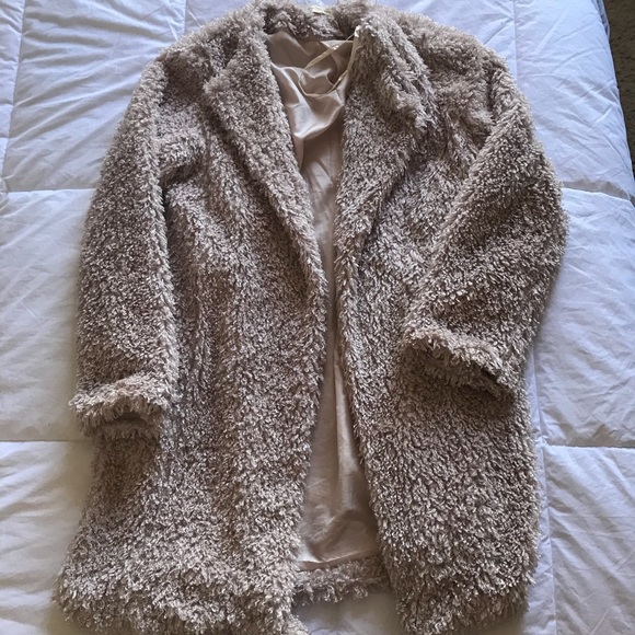 Cotton Candy Jackets & Blazers - Light Pink Fuzzy Coat